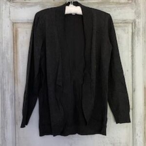 Pointelle sweater grey large